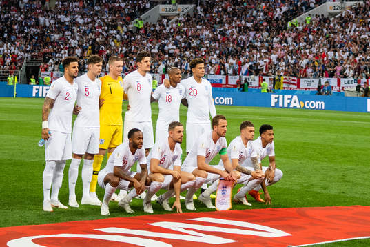 Starting eleven of England Kyle Walker, John Stones,