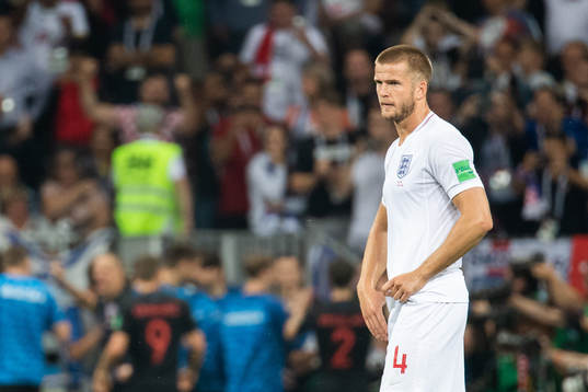 Eric Dier of England looks dejected
