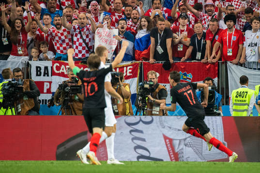Mario Mandzukic of Croatia celebrate