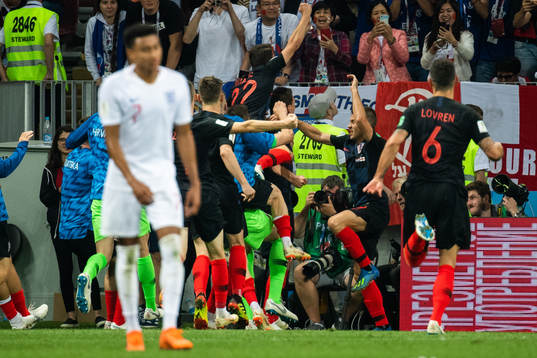 Mario Mandzukic of Croatia celebrate with team mates