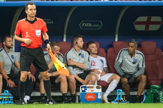 Kieran Trippier of England looks dejected