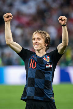 Luka Modric of Croatia celebrate