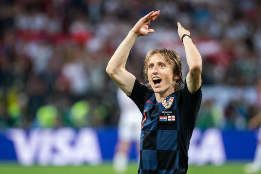 Luka Modric of Croatia celebrate