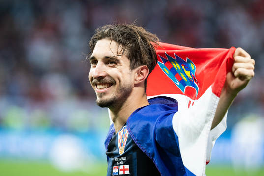 Sime Vrsaljko celebrate
