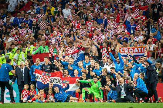 The team of Croatia celebrate
