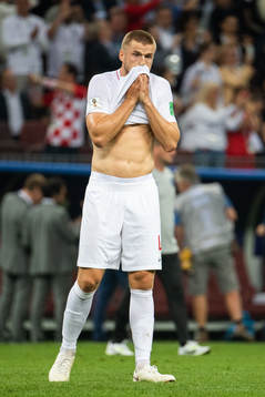 Eric Dier of England looks dejected