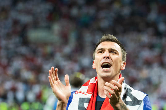 Mario Mandzukic of Croatia celebrate