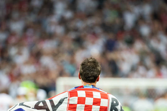 Mario Mandzukic of Croatia celebrate