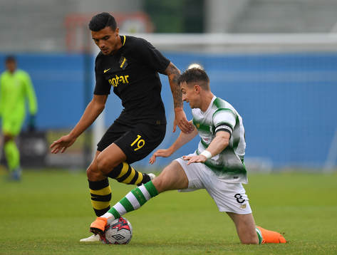 Ronan Finn of Shamrock Rovers in action against Ahmed Yasin