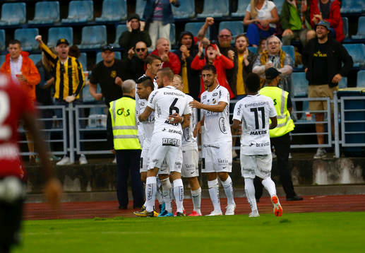 Players of Häckens celebrates