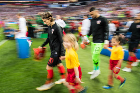 Luka Modric of Croatia prior the FIFA World Cup semi final