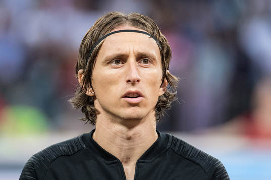Luka Modric of Croatia prior the FIFA World Cup semi final