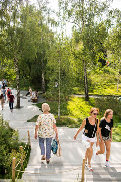 General view of a park in central Moscow