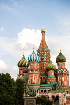 The Saint Basil's Cathedral at the Red Square
