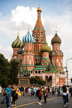 The Saint Basil's Cathedral at the Red Square