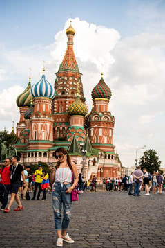 The Saint Basil's Cathedral at the Red Square