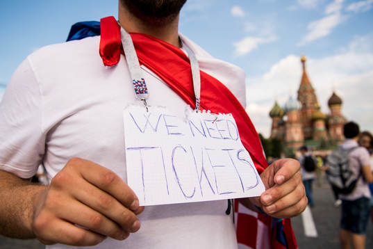 People looking for tickets