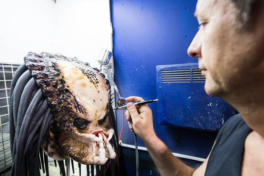 Igor Vladimir works with building the masks and bobys at