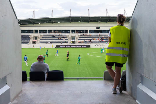 En publikvärd följer spelet