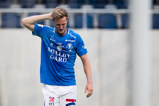 Trelleborgs Anton Tideman tar sig för huvudet
