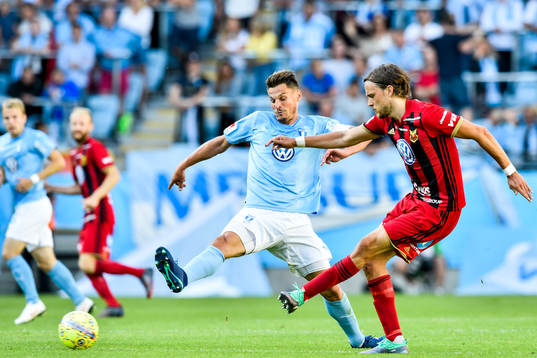 Malmö FFs Markus Rosenberg och Östersunds Tom Pettersson