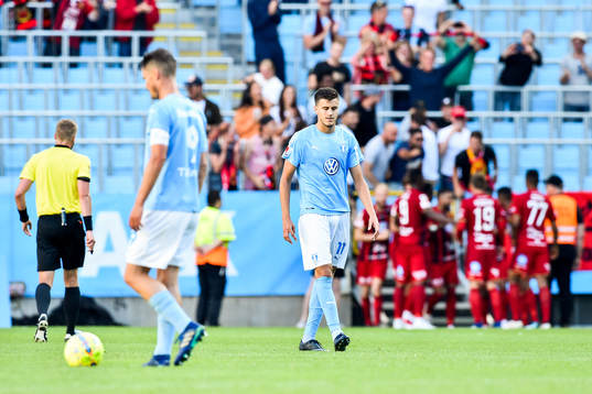Malmö FFs Markus Rosenberg och Alexander Jeremejeff deppar