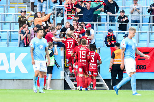 Östersunds spelare jublar
