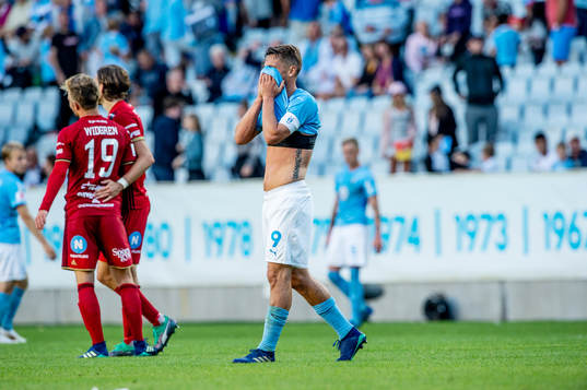 Malmö FFs Markus Rosenberg deppar