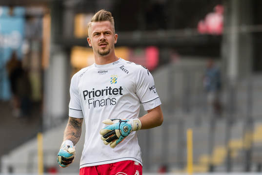 IFK Göteborgs målvakt Erik Dahlin före fotbollsmatchen i