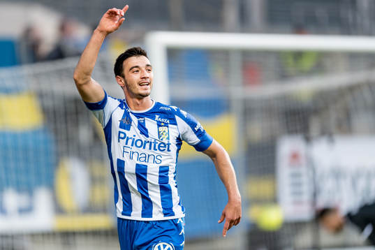 IFK Göteborgs Giorgi Kharaishvili jublar