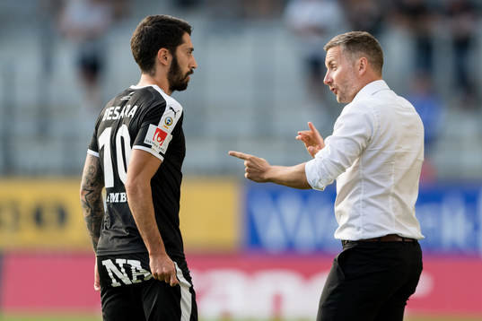 Örebros Nahir Besara och tränare Axel Kjäll