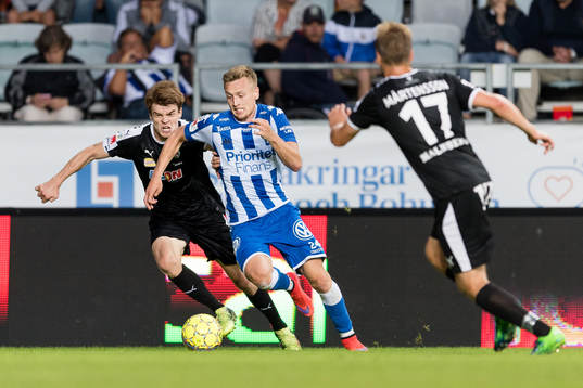Örebros Albin Granlund och IFK Göteborgs Sebastian Ohlsson