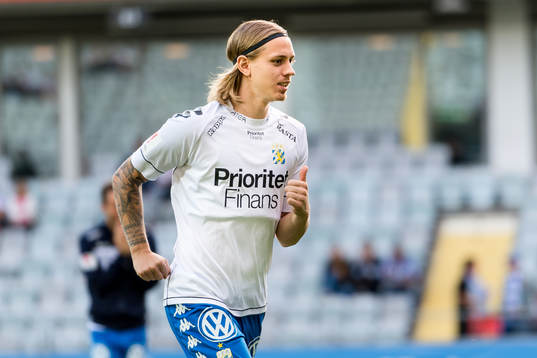 IFK Göteborgs Elias Mar Omarsson före fotbollsmatchen i