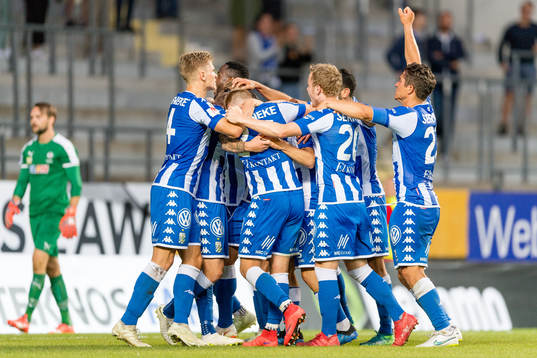 IFK Göteborgs spelare jublar
