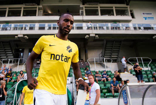 s Henok Goitom innan fotbollsmatchen i Allsvenskan mellan
