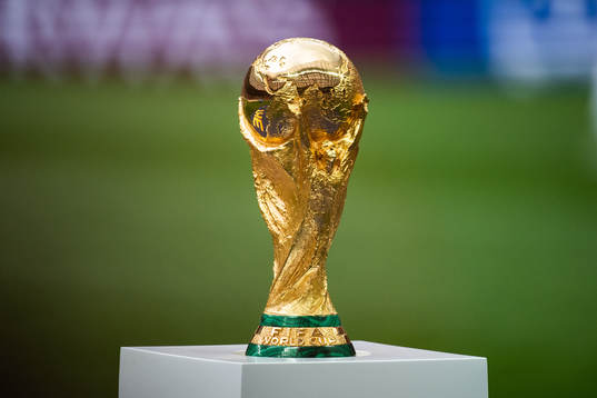 The World Cup trophy prior to the FIFA World Cup final