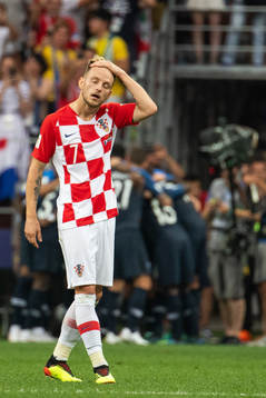 Ivan Rakitic of Croatia looks dejected