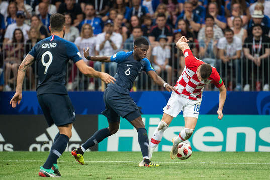 Paul Pogba of France and Ante Rebic of Croatia