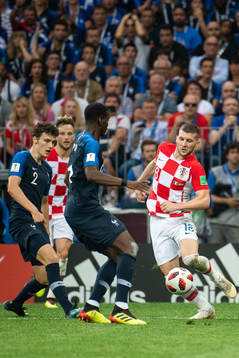 Paul Pogba of France and Ante Rebic of Croatia