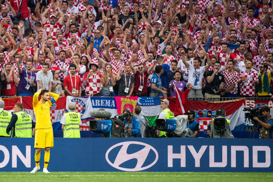 goalkeeper Hugo Lloris of France looks dejected
