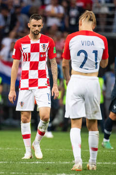 Marcelo Brozovic of Croatia looks dejected