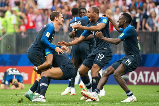 Antoine Griezmann, Djibril Sidibe and Blaise Matuidi of