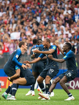 Antoine Griezmann, Djibril Sidibe and Blaise Matuidi of