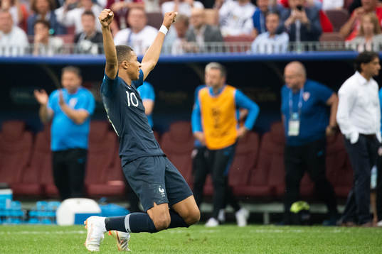Kylian Mbappe of France celebrate