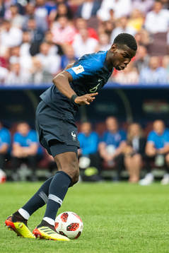 Ante Rebic of Croatia and Paul Pogba of France