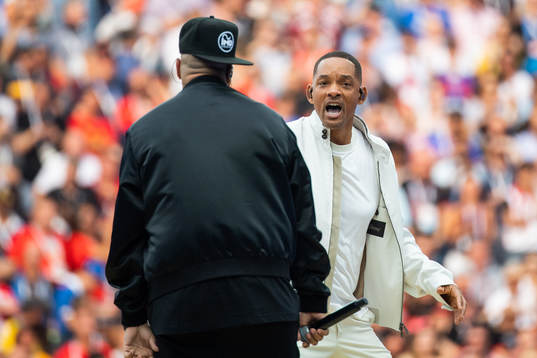 Will Smith (right) at the closing ceremony prior to the