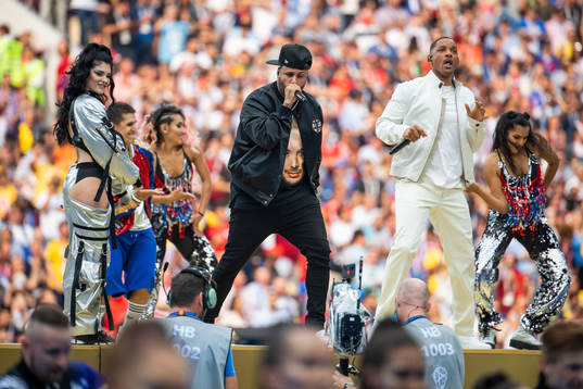 Will Smith (right) at the closing ceremony prior to the