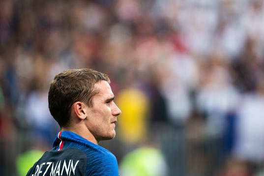 Antoine Griezmann of France in tears