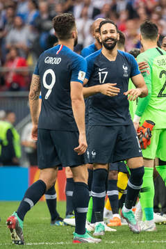 Adil Rami of France celebrate