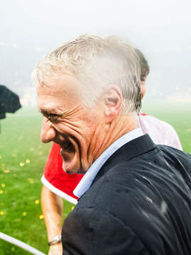Head coach Didier Deschamps of France celebrates